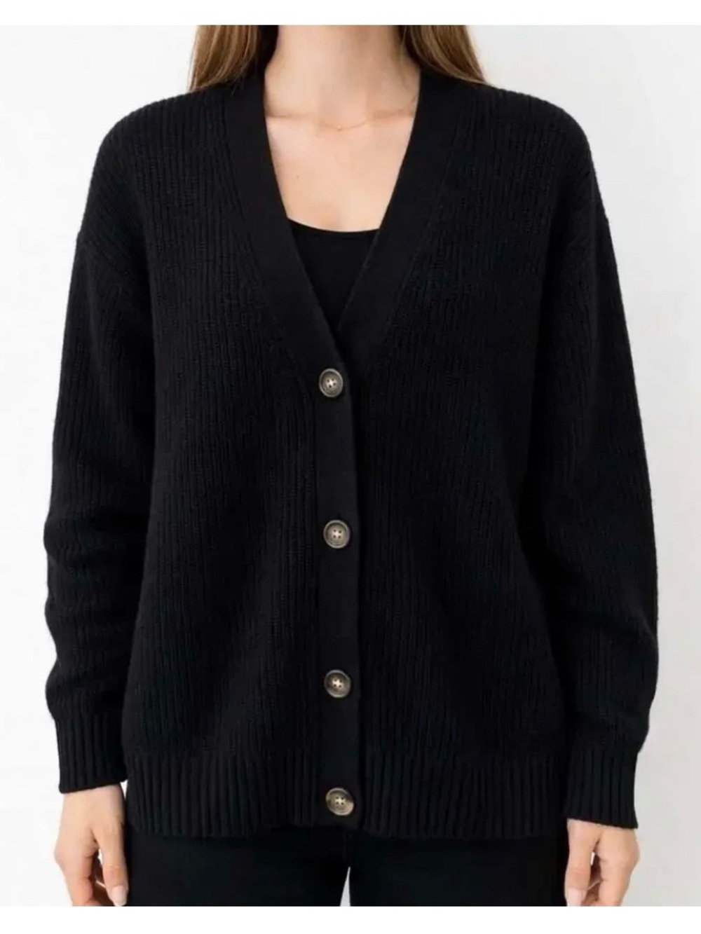NWT Cozy Earth Women’s Classic Cardigan- Black- XS